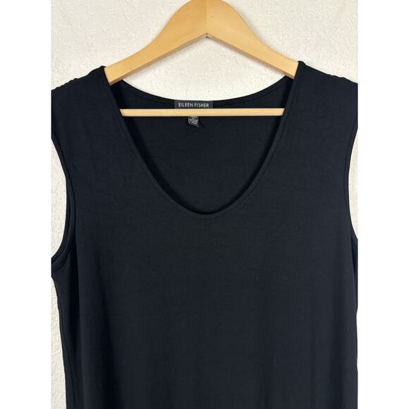 Eileen Fisher Women’s Dress Sz Medium Black Stretch Comfort Minimal Stretch - Picture 4 of 7